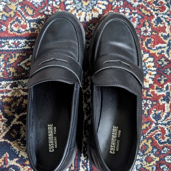 Faux Black Leather Loafers - Picture 3 of 4